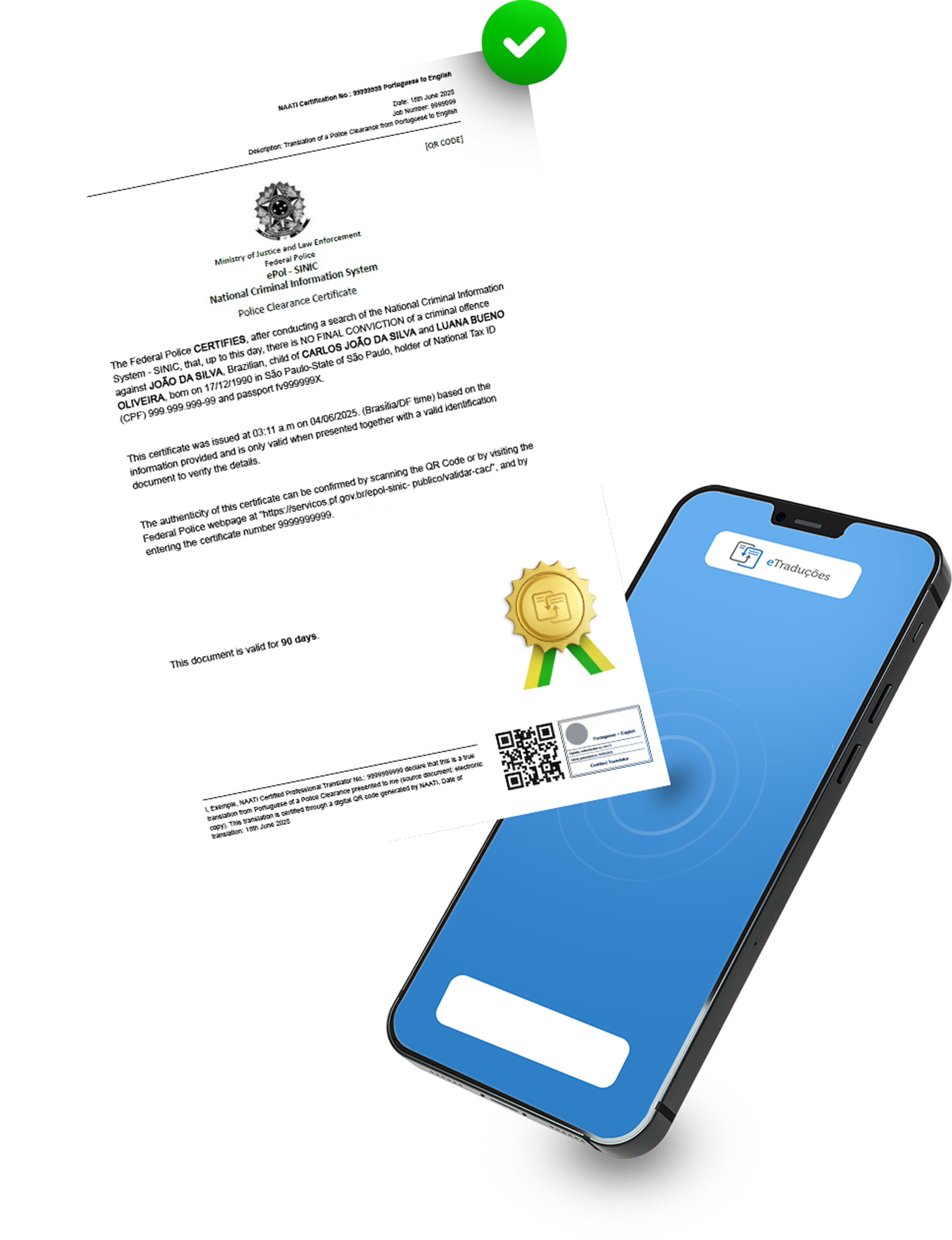 Tradução NAATI eTraduções